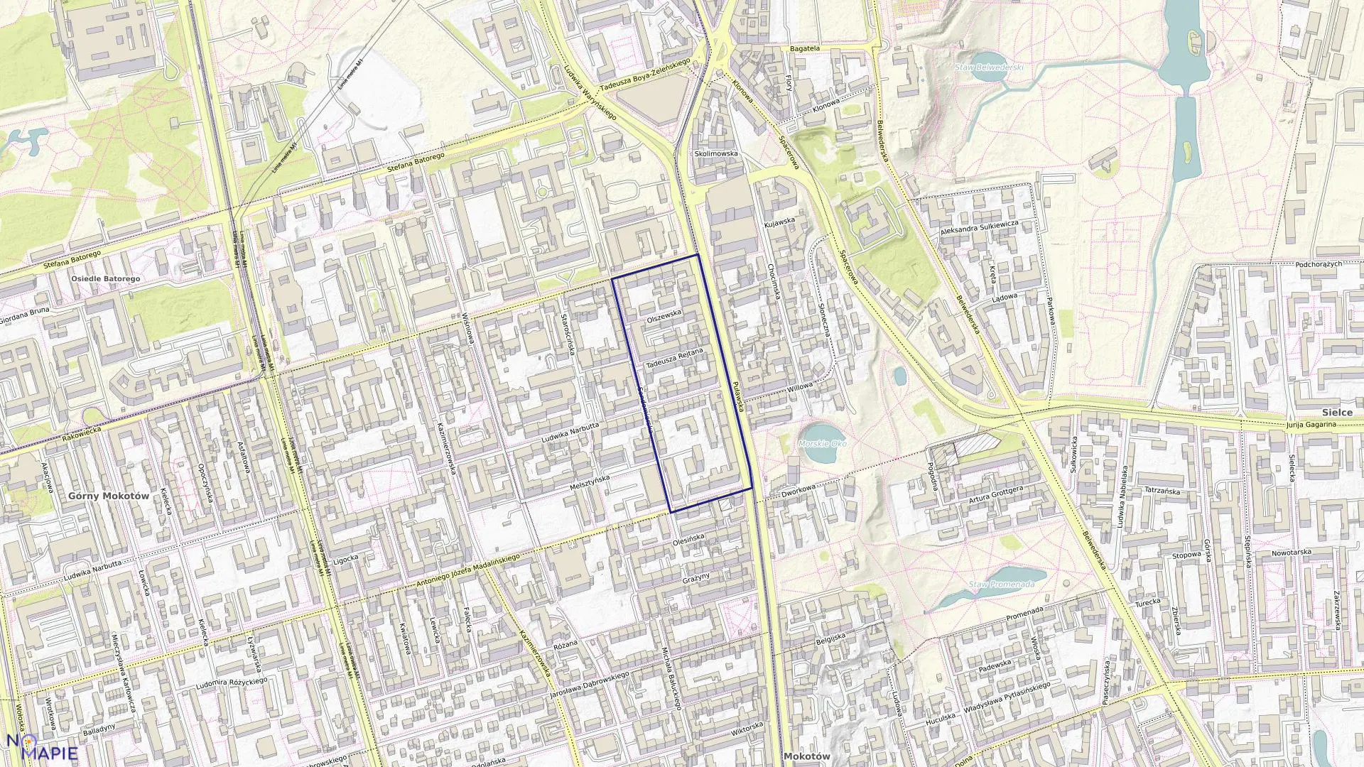 Mapa obrębu 0112 w mieście Warszawa