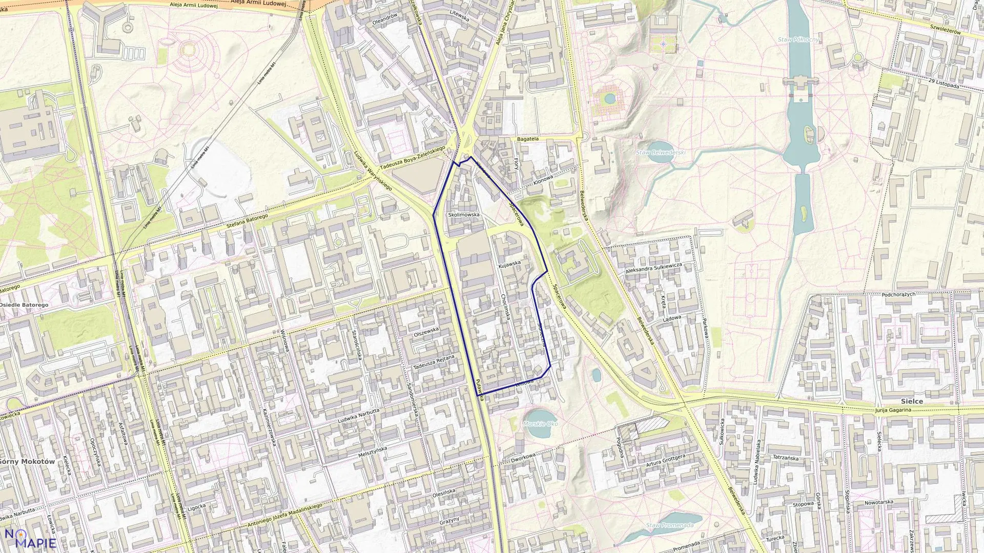 Mapa obrębu 0113 w mieście Warszawa