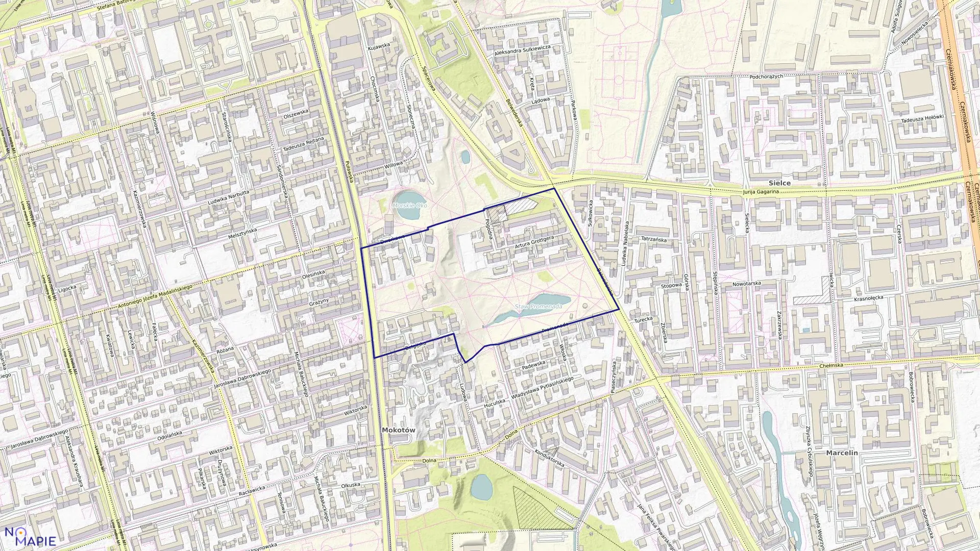 Mapa obrębu 0123 w mieście Warszawa