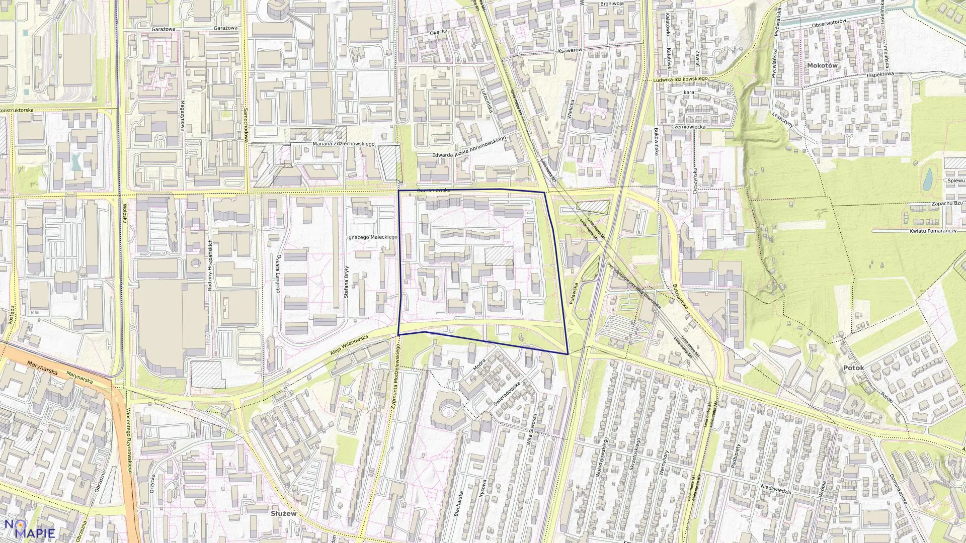 Mapa obrębu 0224 w mieście Warszawa