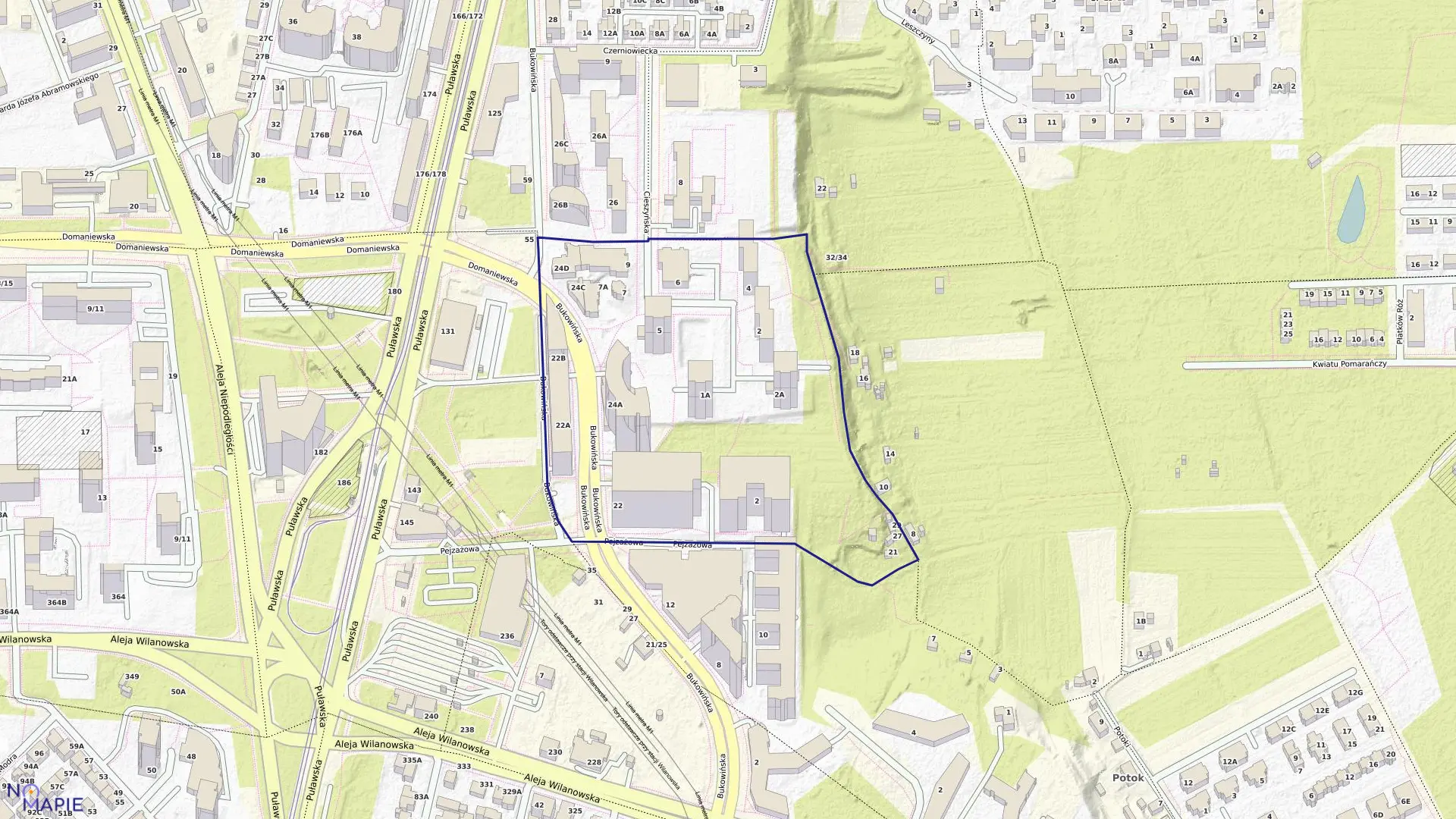 Mapa obrębu 0231 w mieście Warszawa