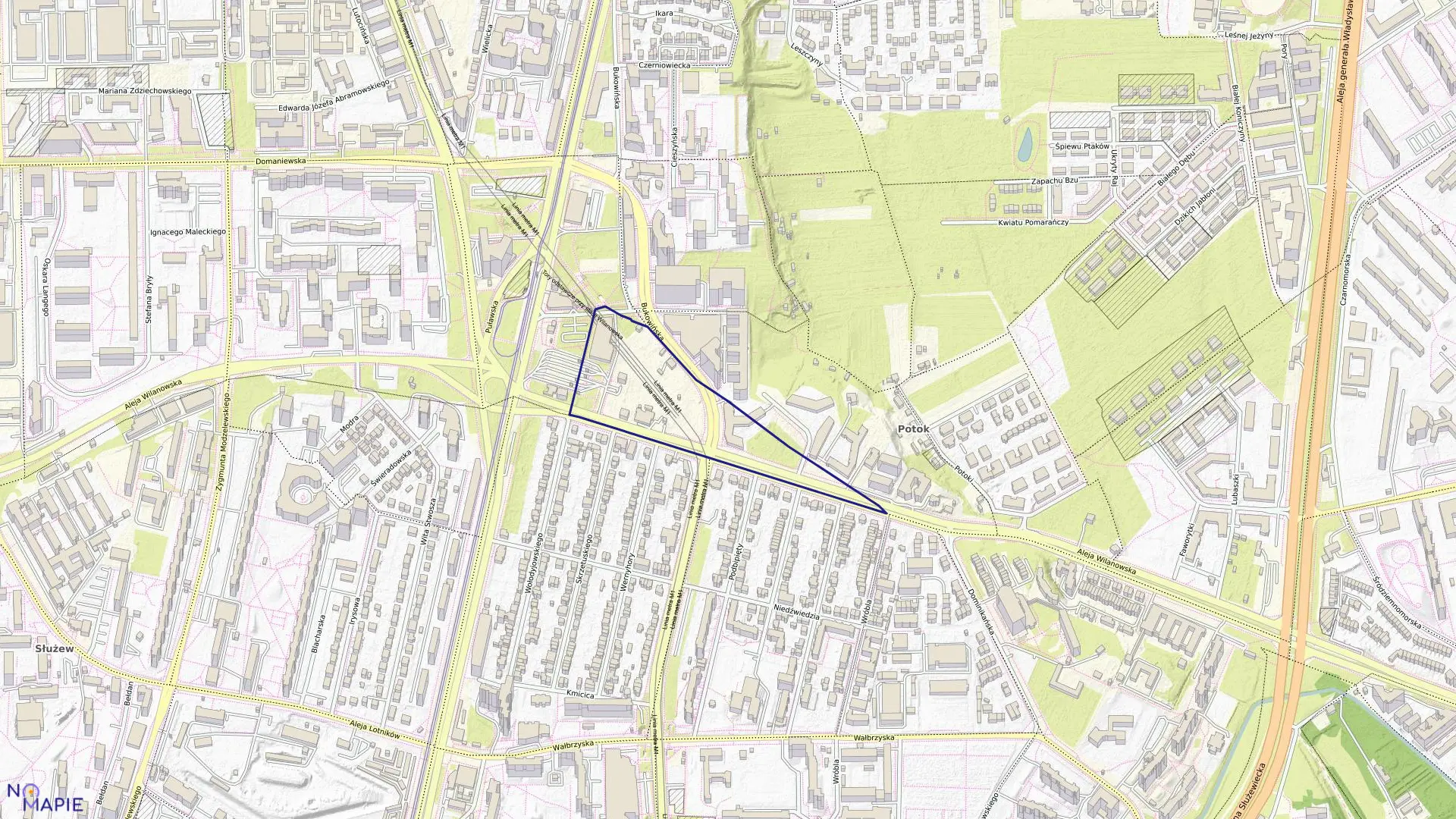 Mapa obrębu 0235 w mieście Warszawa