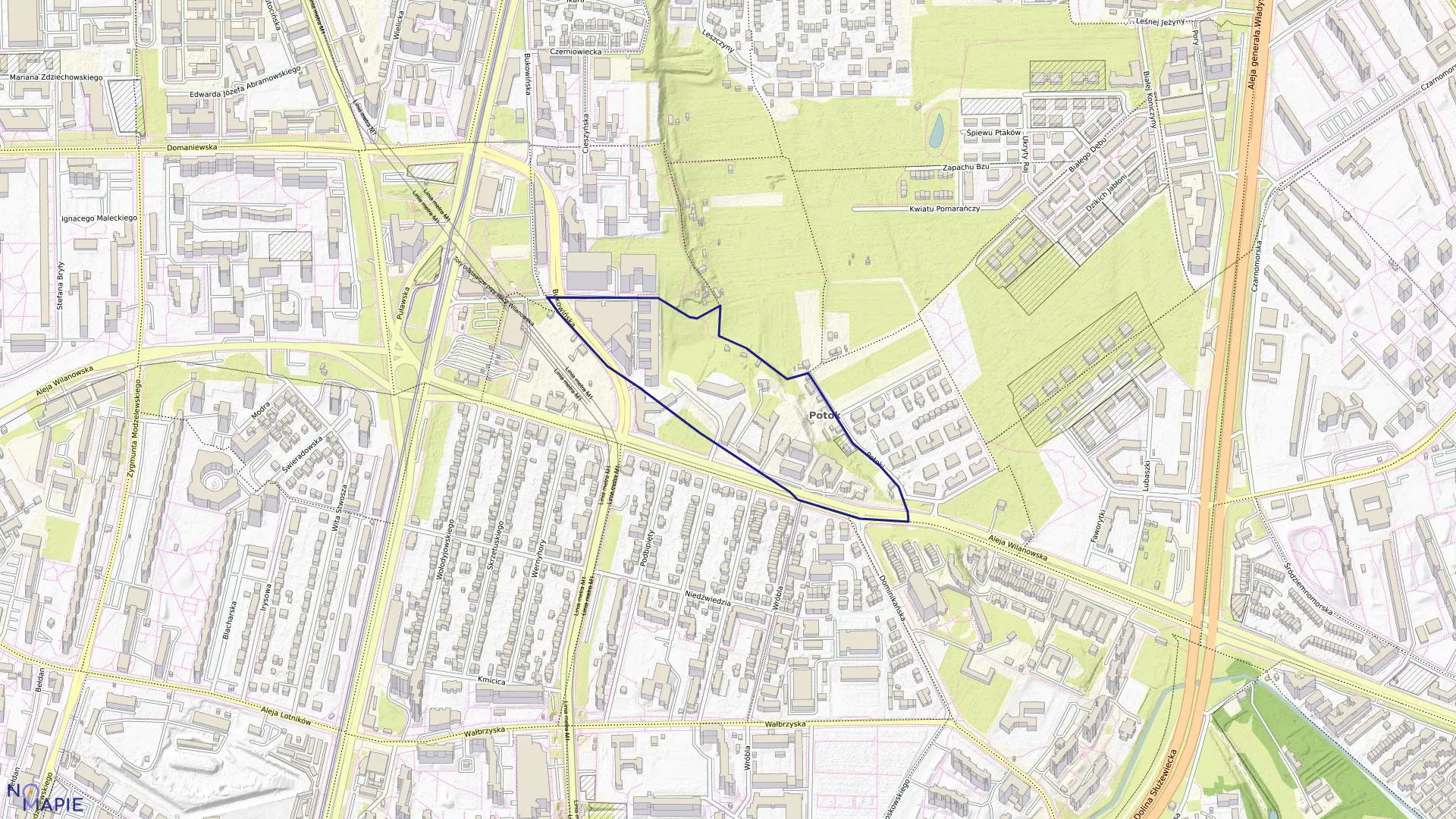 Mapa obrębu 0236 w mieście Warszawa