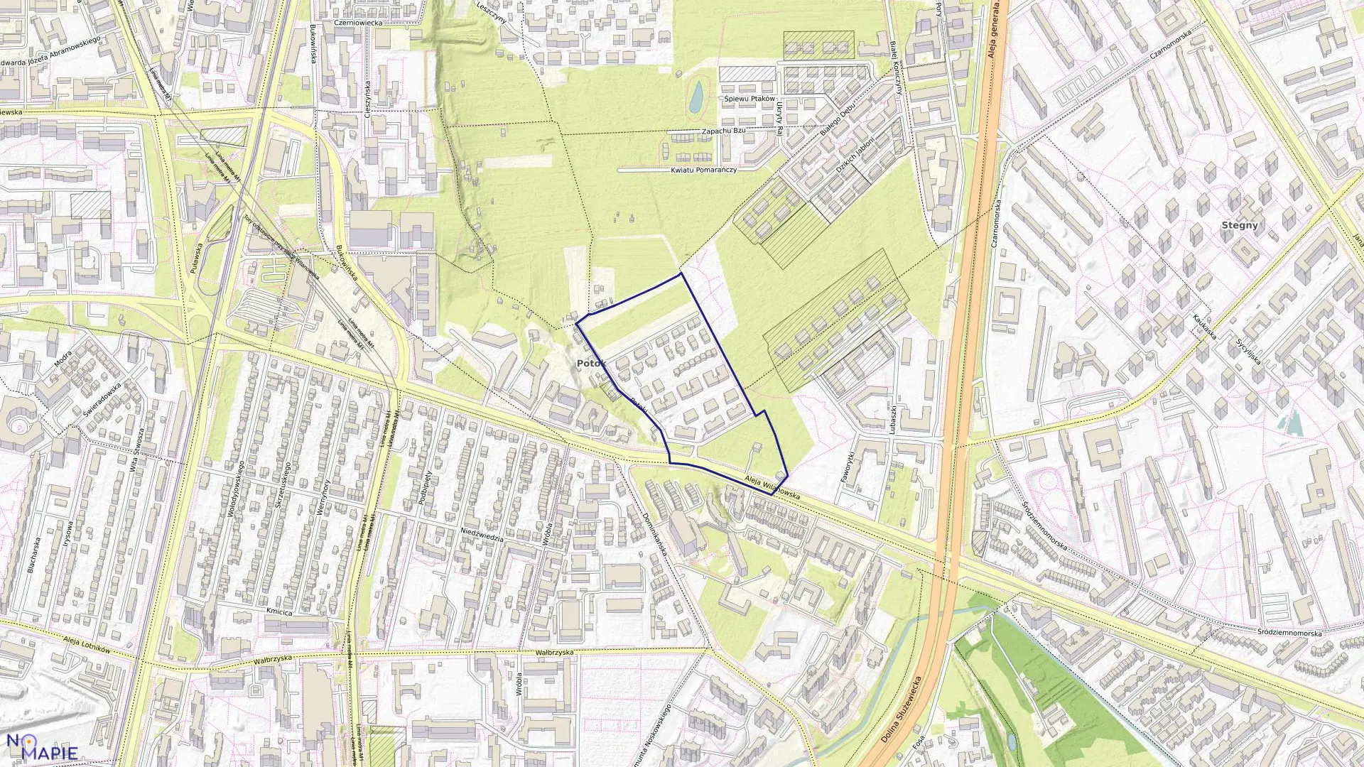 Mapa obrębu 0237 w mieście Warszawa