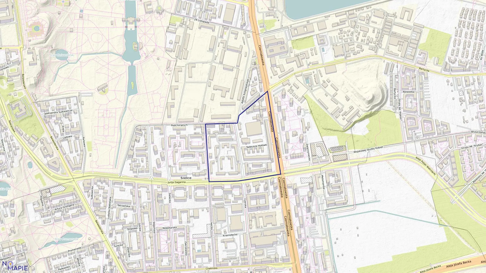 Mapa obrębu 0302 w mieście Warszawa