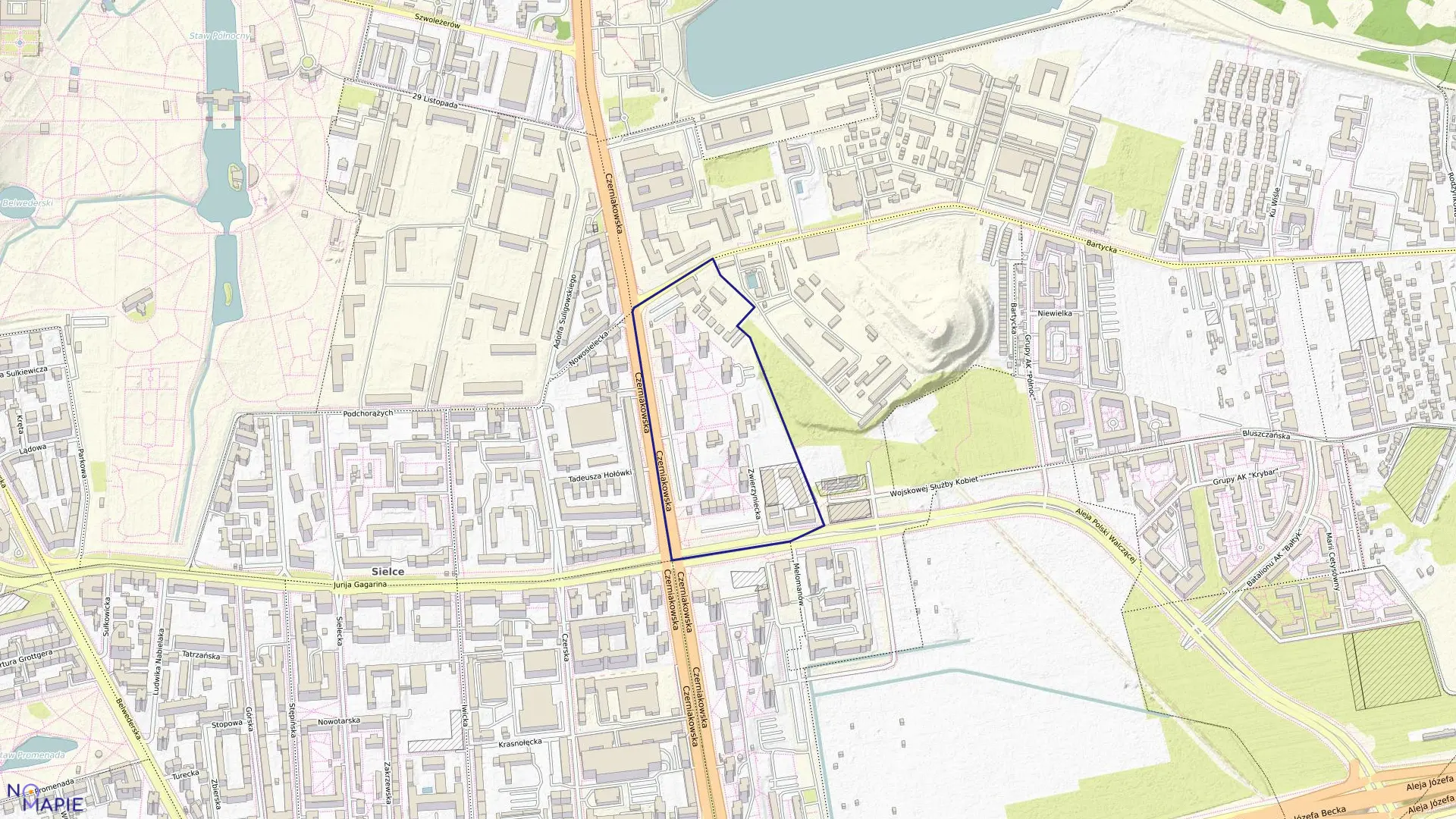 Mapa obrębu 0303 w mieście Warszawa