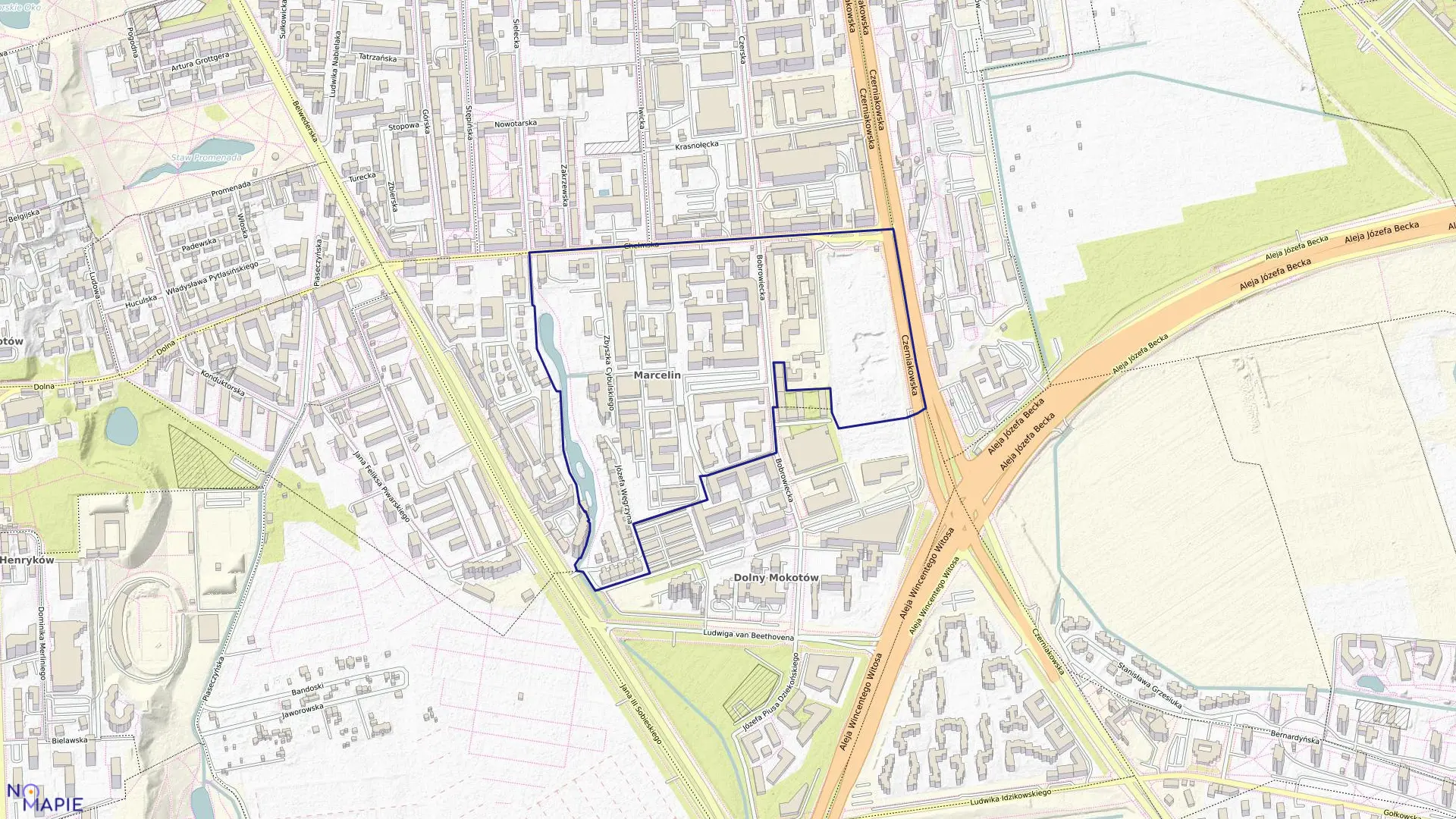 Mapa obrębu 0311 w mieście Warszawa