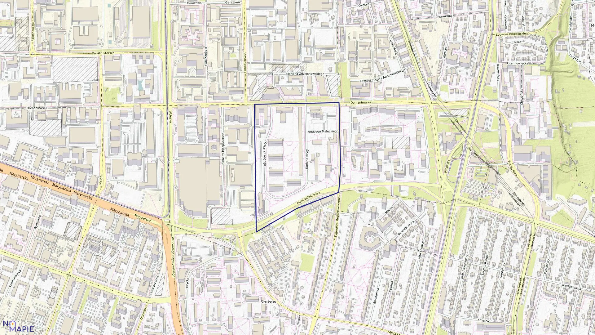 Mapa obrębu 0402 w mieście Warszawa