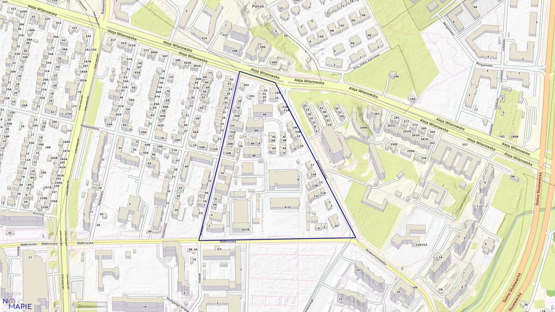 Mapa obrębu 0409 w mieście Warszawa