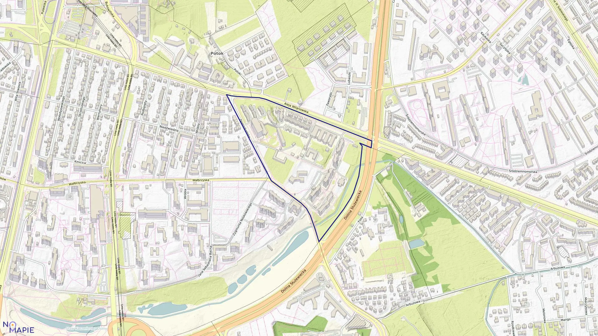 Mapa obrębu 0410 w mieście Warszawa