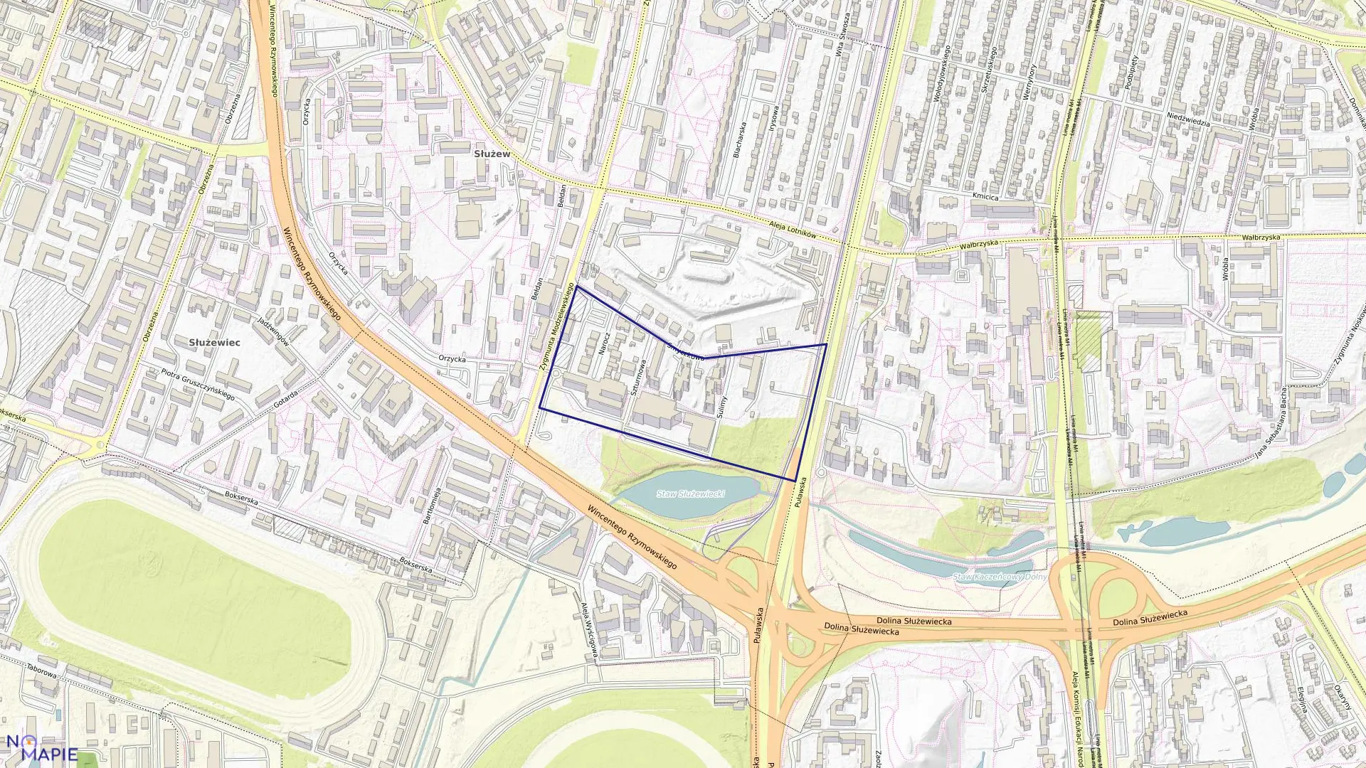 Mapa obrębu 0413 w mieście Warszawa