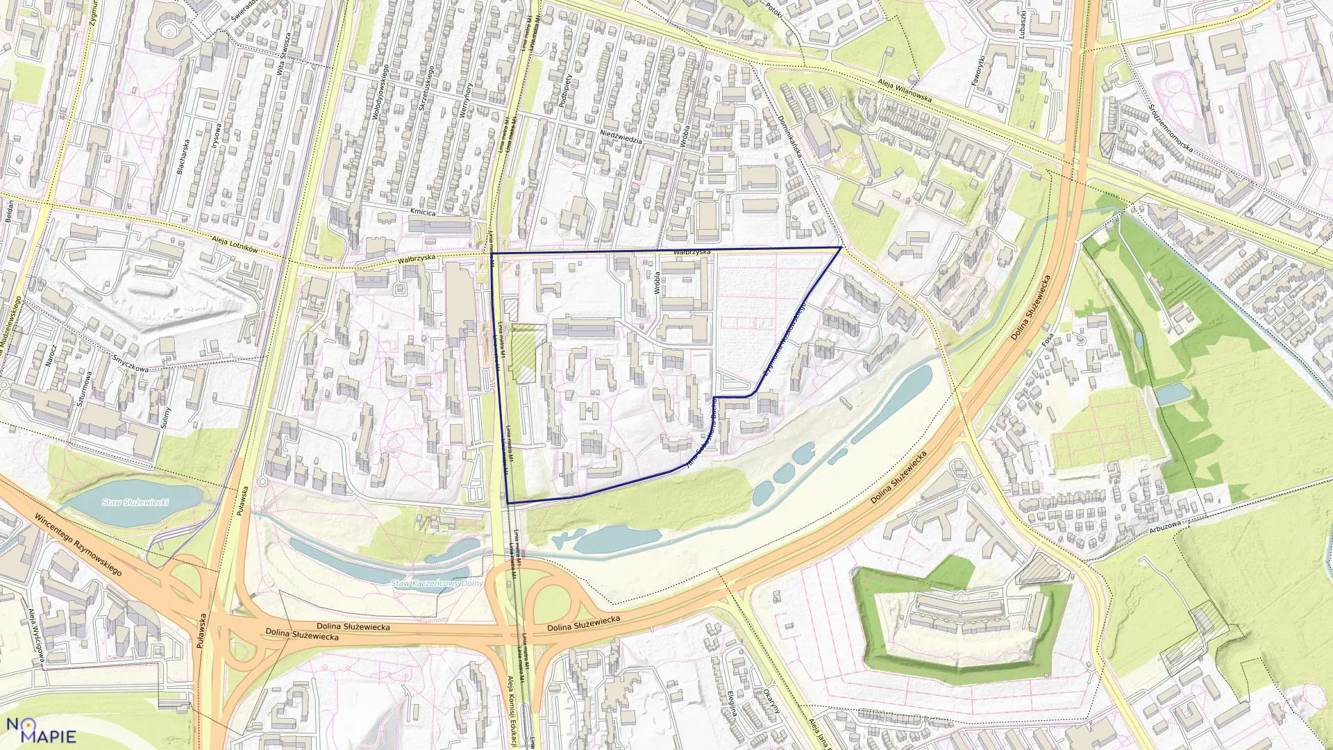 Mapa obrębu 0415 w mieście Warszawa