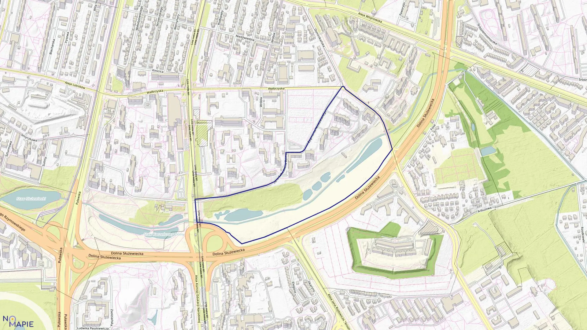 Mapa obrębu 0416 w mieście Warszawa