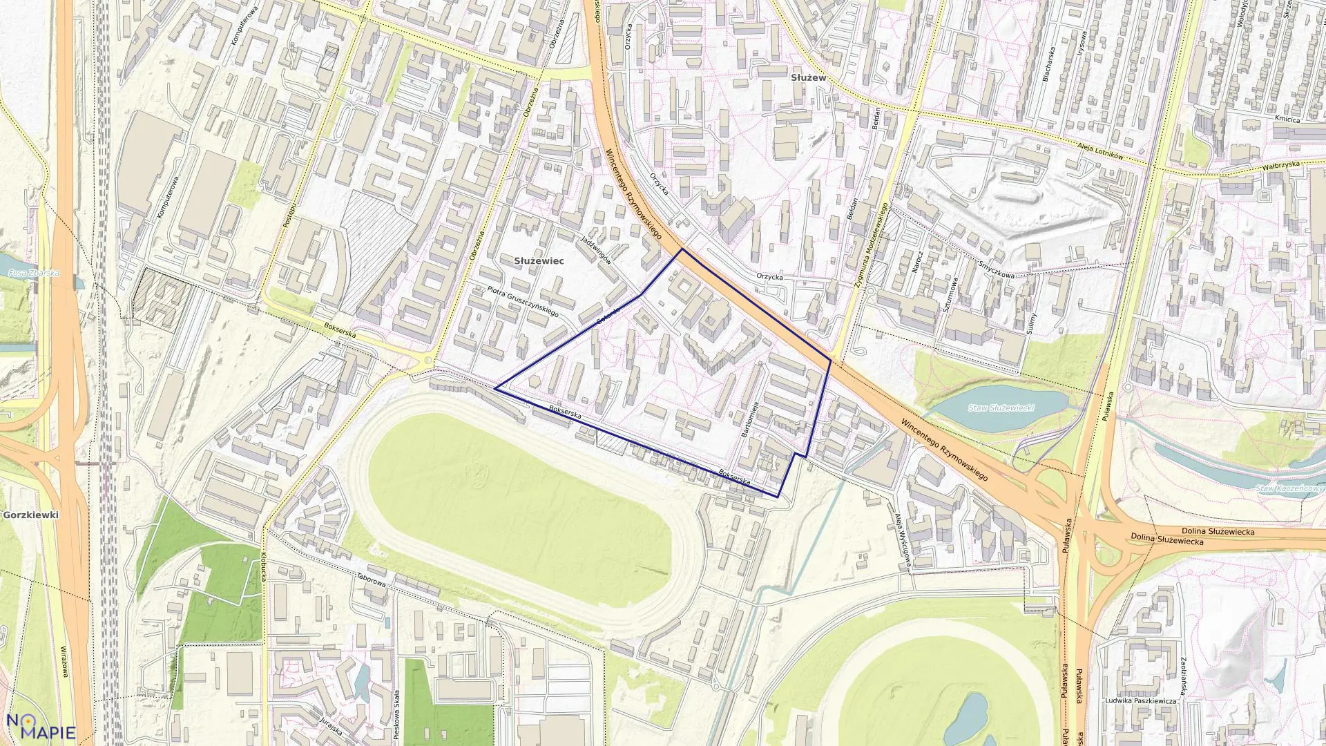 Mapa obrębu 0420 w mieście Warszawa