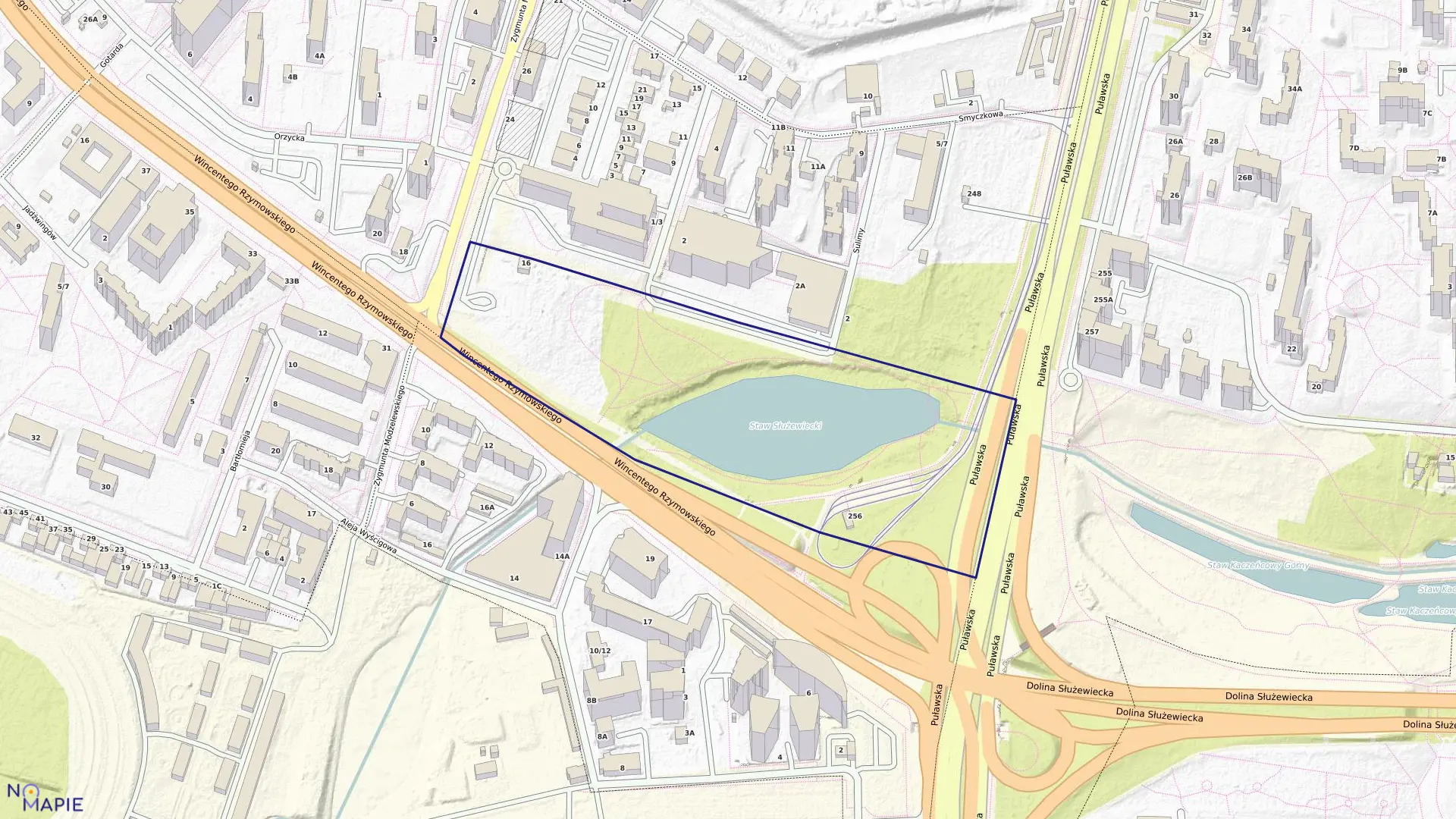 Mapa obrębu 0421 w mieście Warszawa