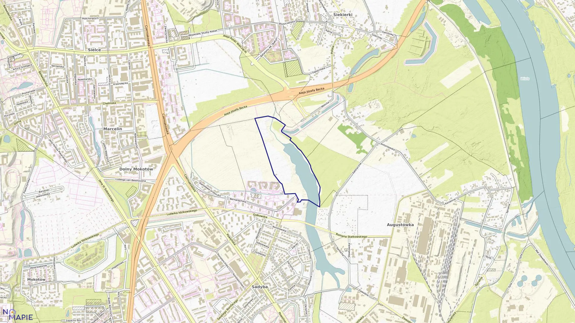 Mapa obrębu 0503 w mieście Warszawa