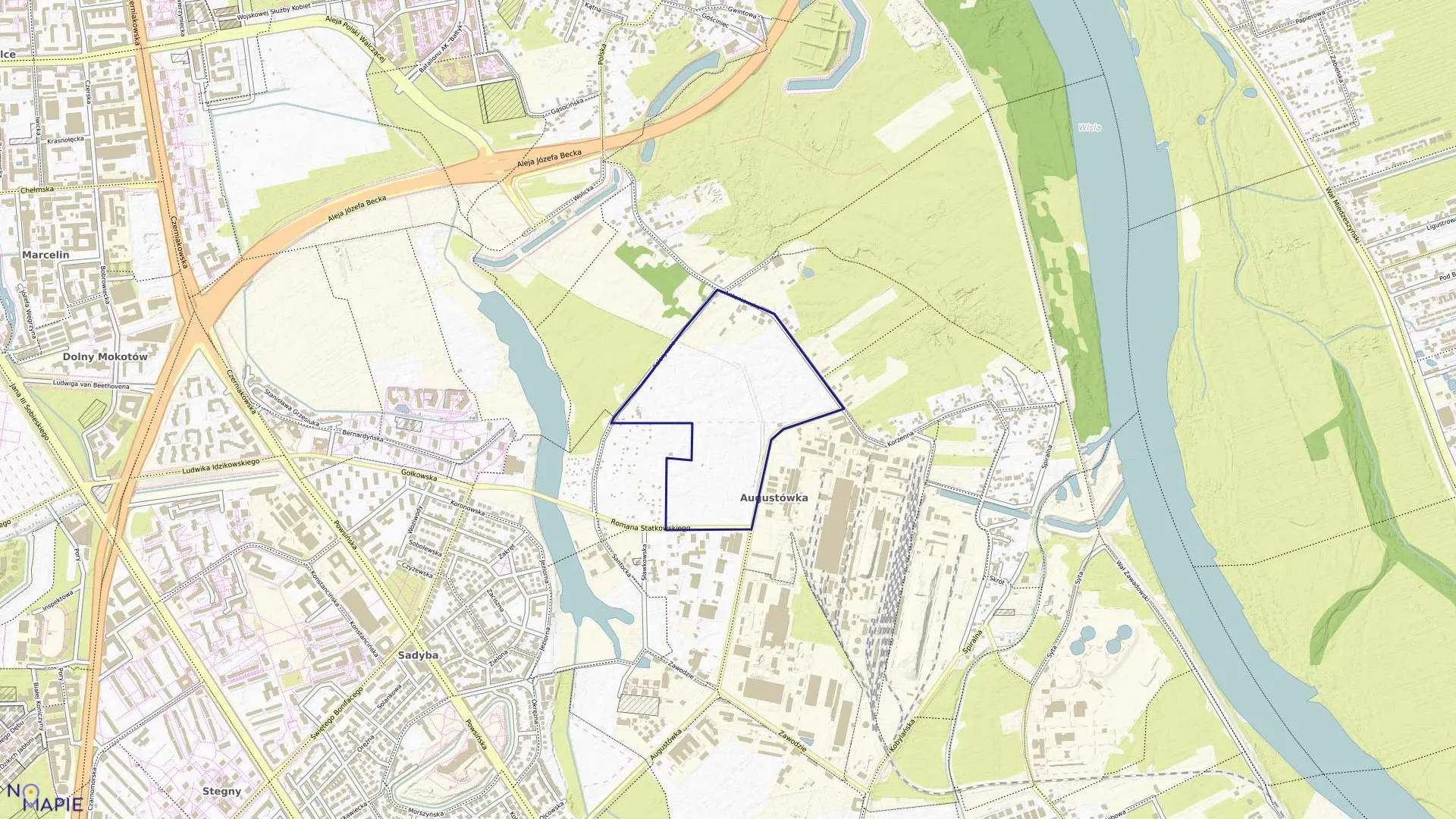 Mapa obrębu 0506 w mieście Warszawa