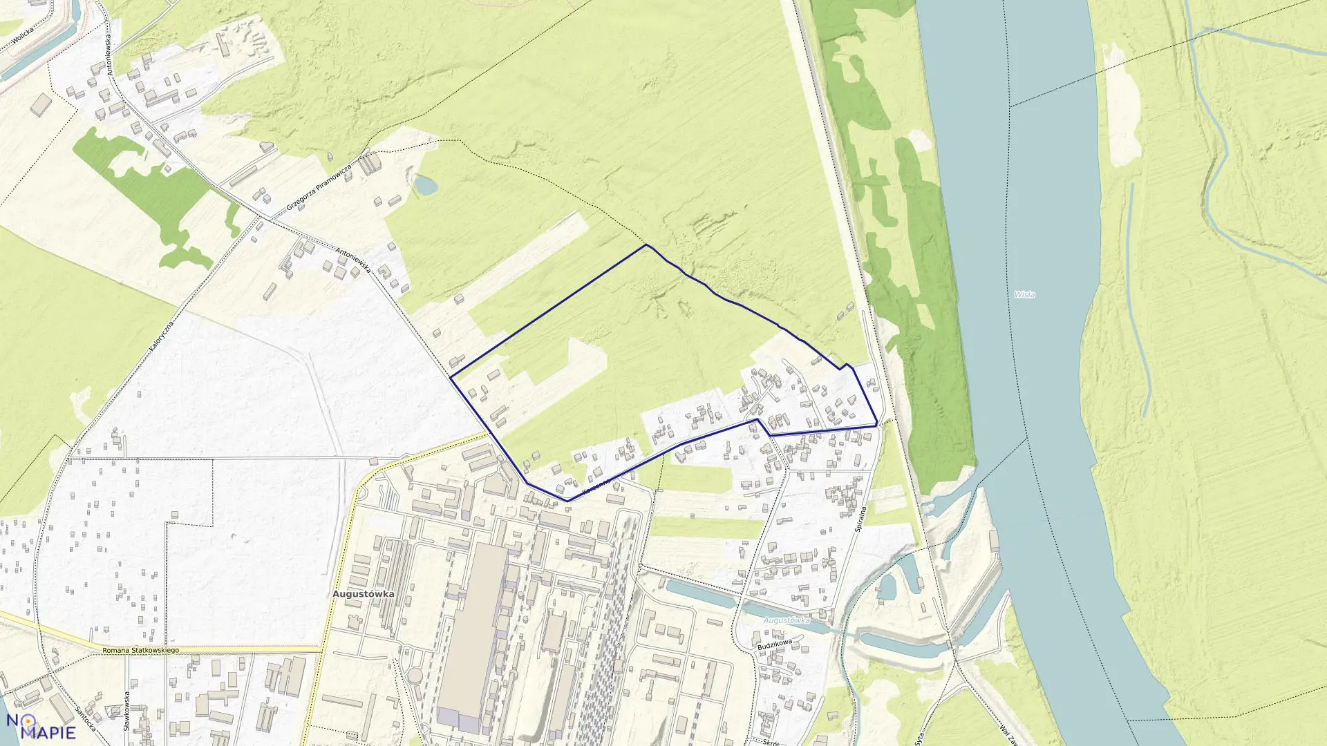 Mapa obrębu 0508 w mieście Warszawa