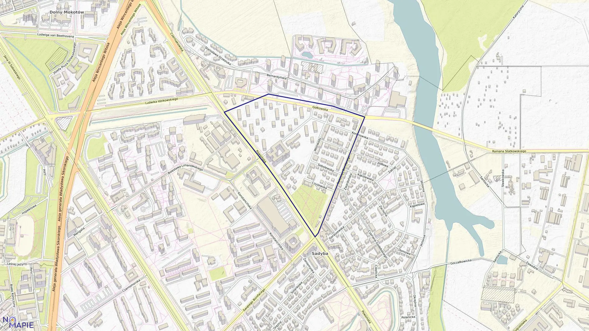 Mapa obrębu 0510 w mieście Warszawa