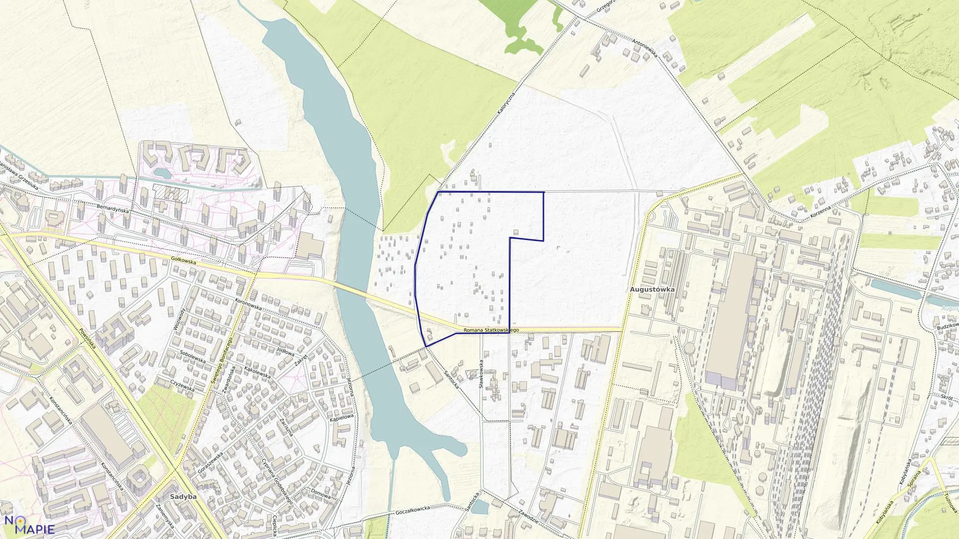 Mapa obrębu 0513 w mieście Warszawa