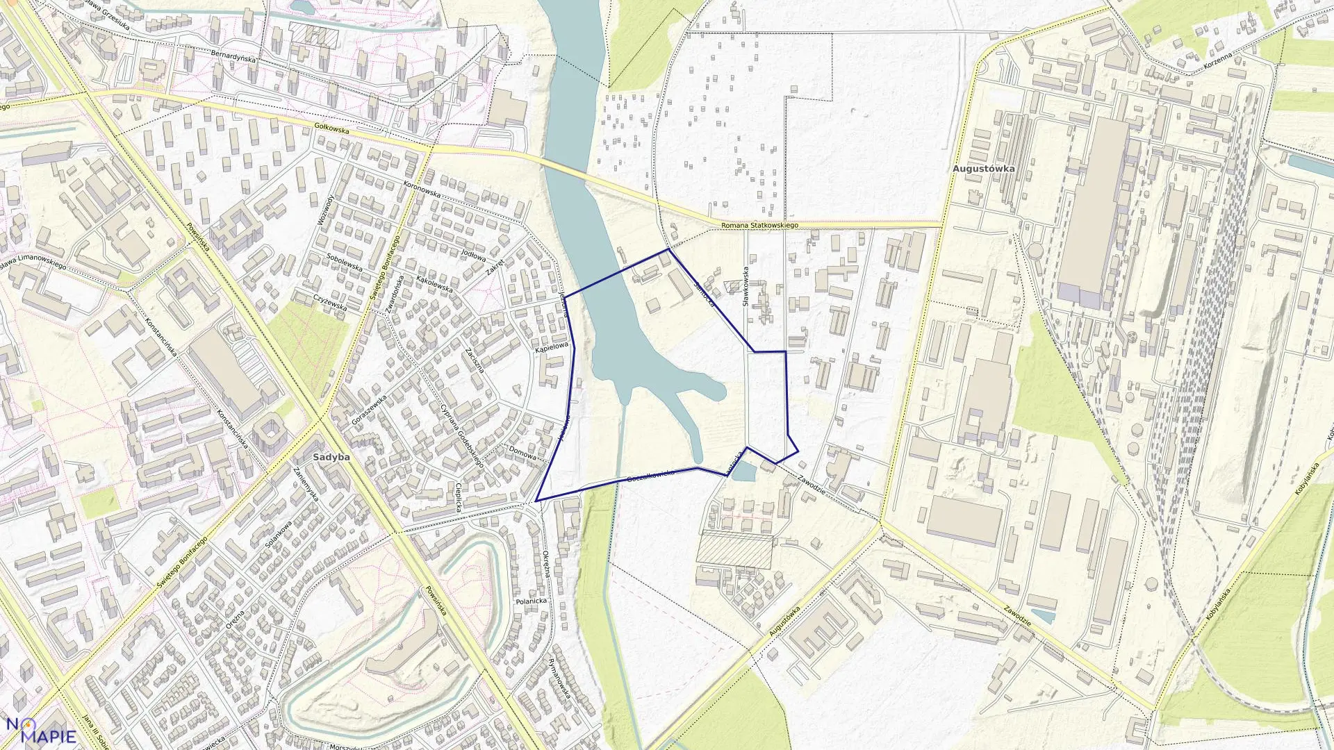 Mapa obrębu 0520 w mieście Warszawa