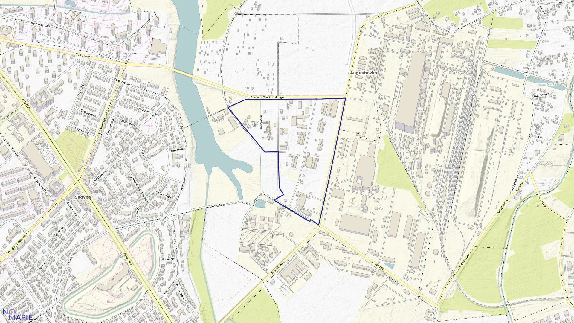 Mapa obrębu 0521 w mieście Warszawa