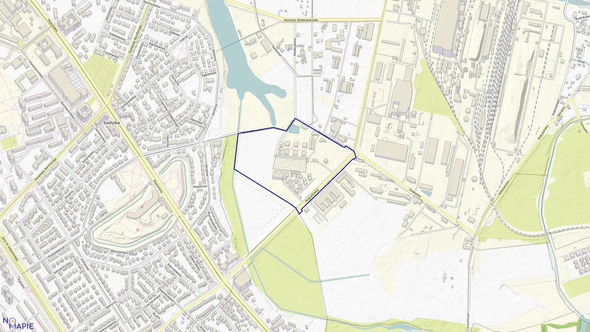 Mapa obrębu 0526 w mieście Warszawa