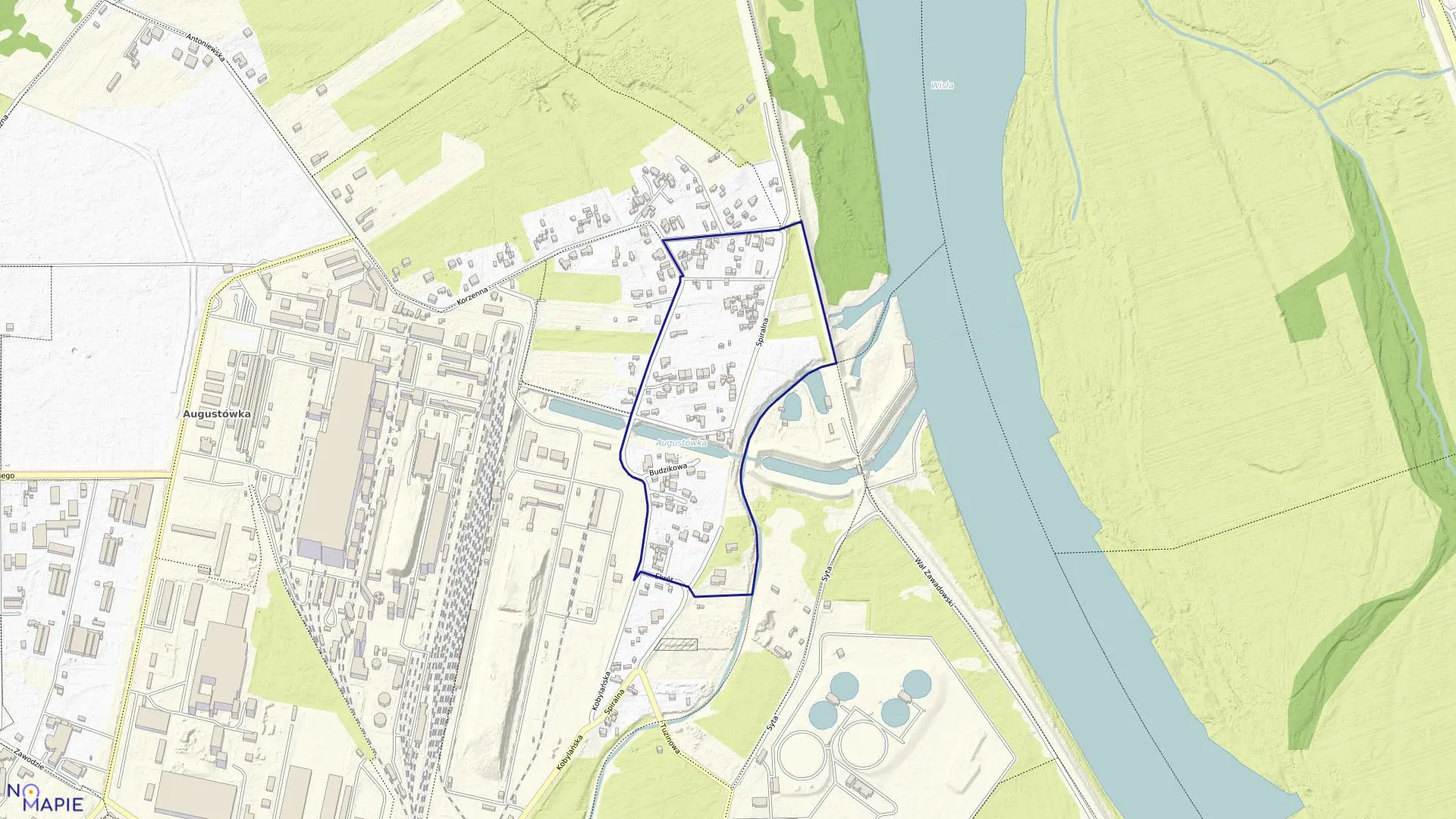 Mapa obrębu 0559 w mieście Warszawa