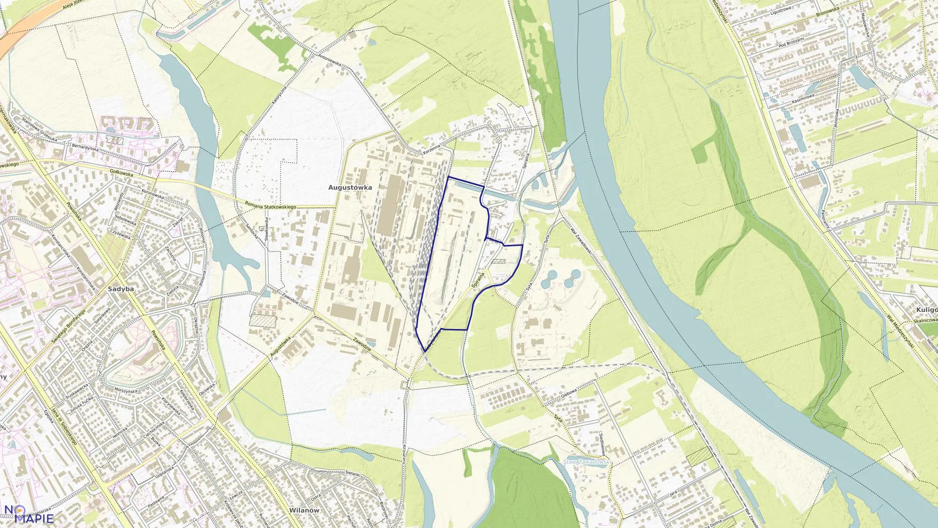 Mapa obrębu 0560 w mieście Warszawa