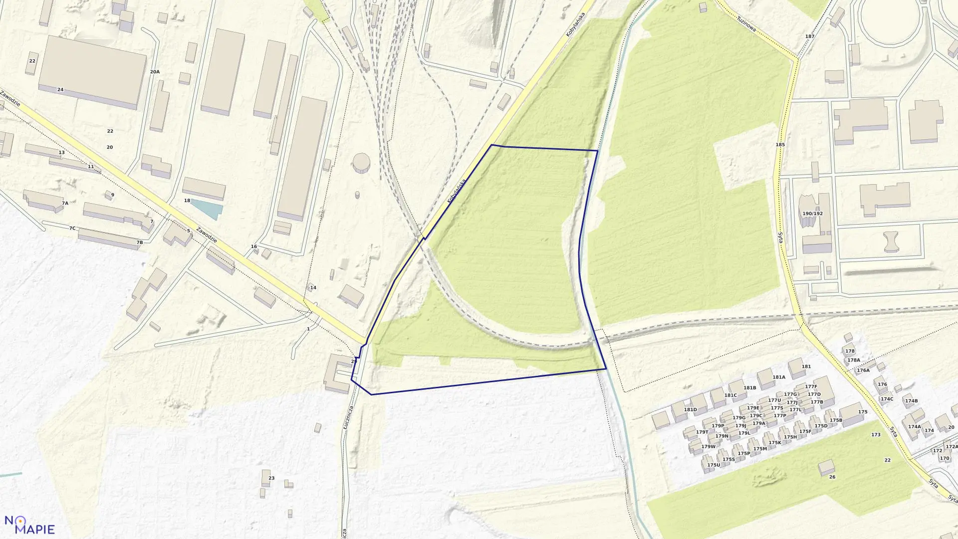 Mapa obrębu 0561 w mieście Warszawa