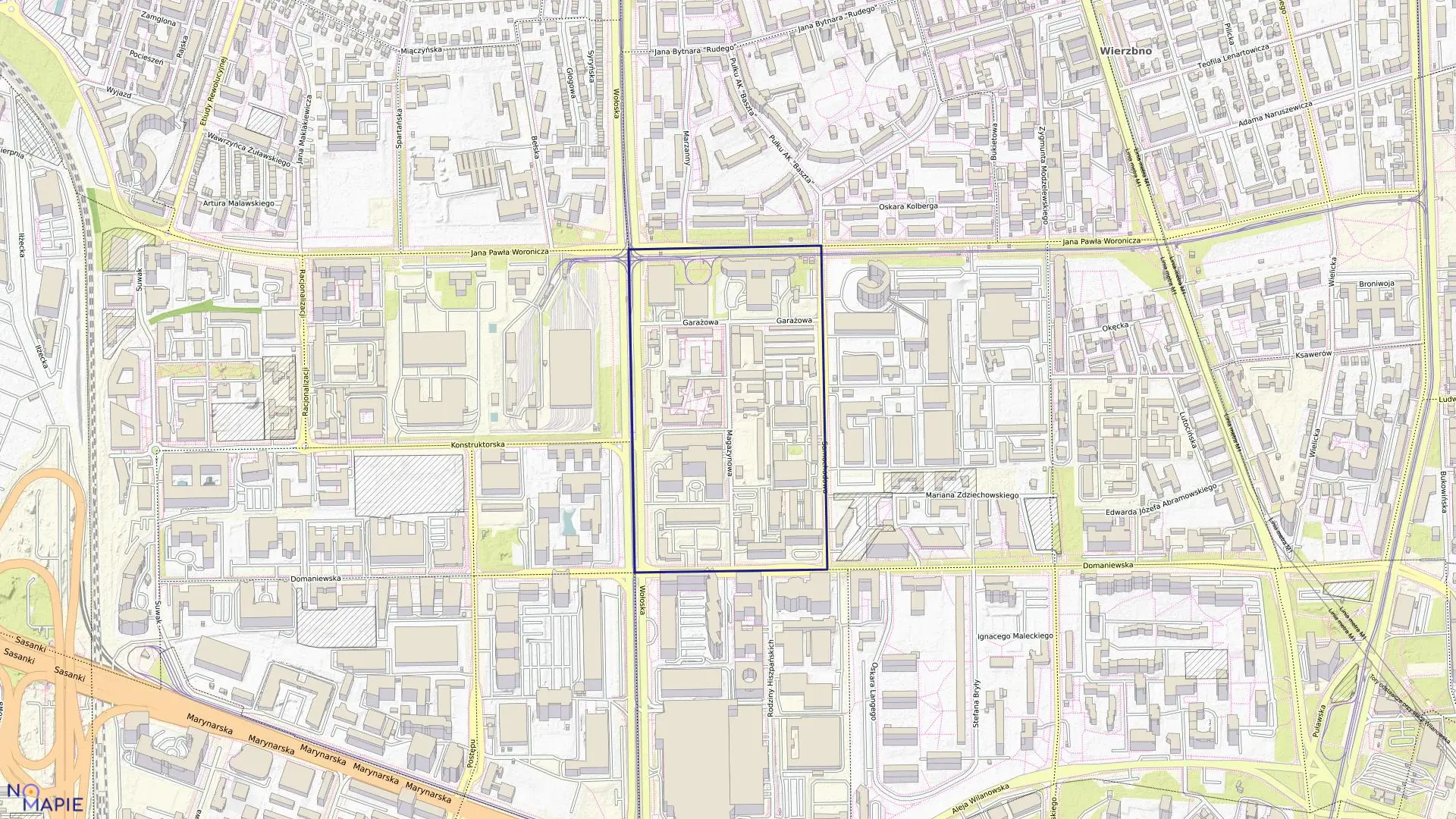 Mapa obrębu 0803 w mieście Warszawa