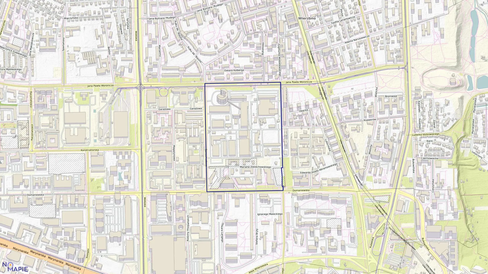 Mapa obrębu 0804 w mieście Warszawa