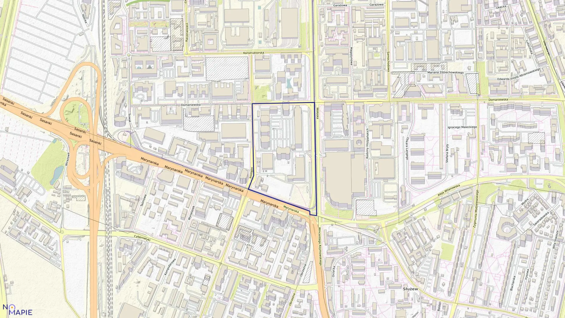 Mapa obrębu 0809 w mieście Warszawa