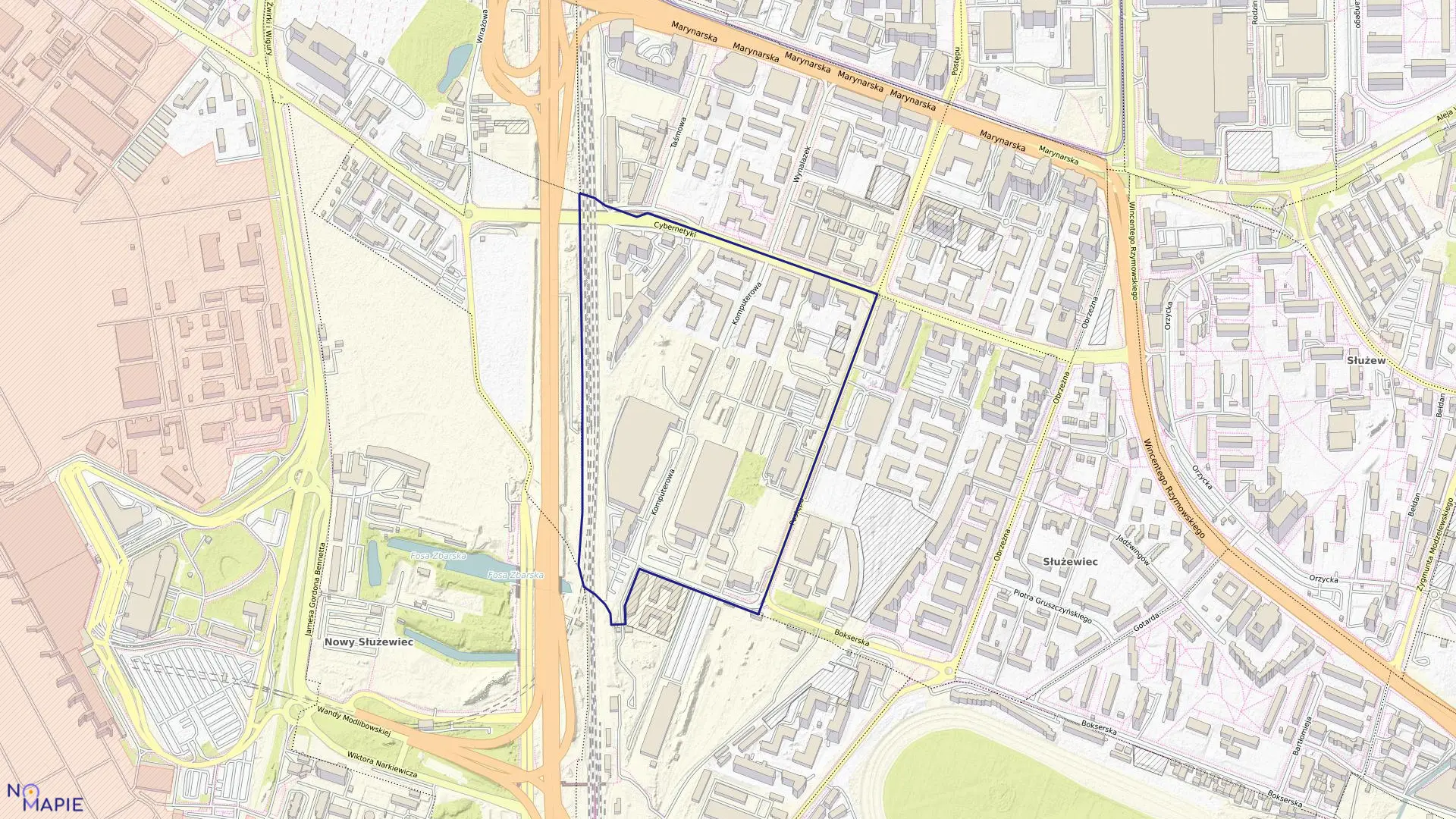 Mapa obrębu 0812 w mieście Warszawa