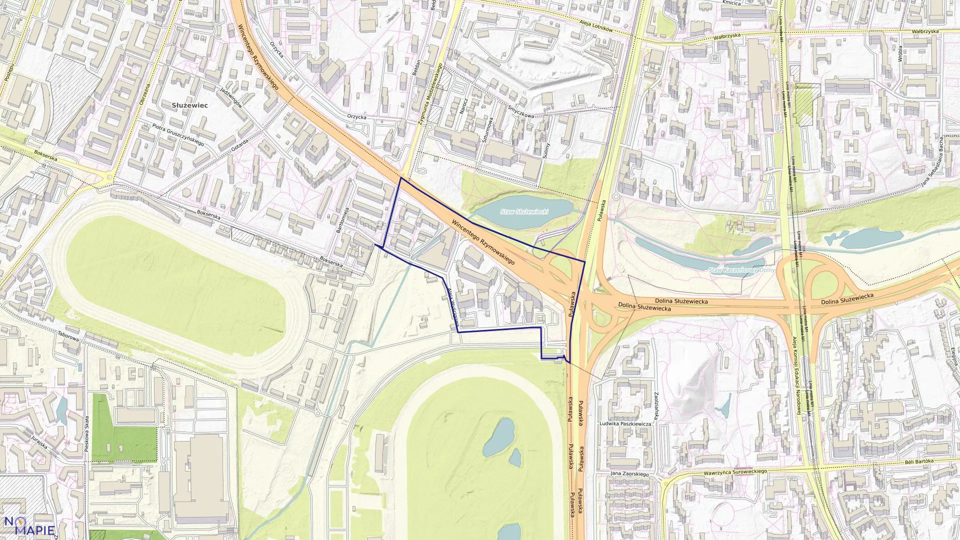 Mapa obrębu 0816 w mieście Warszawa