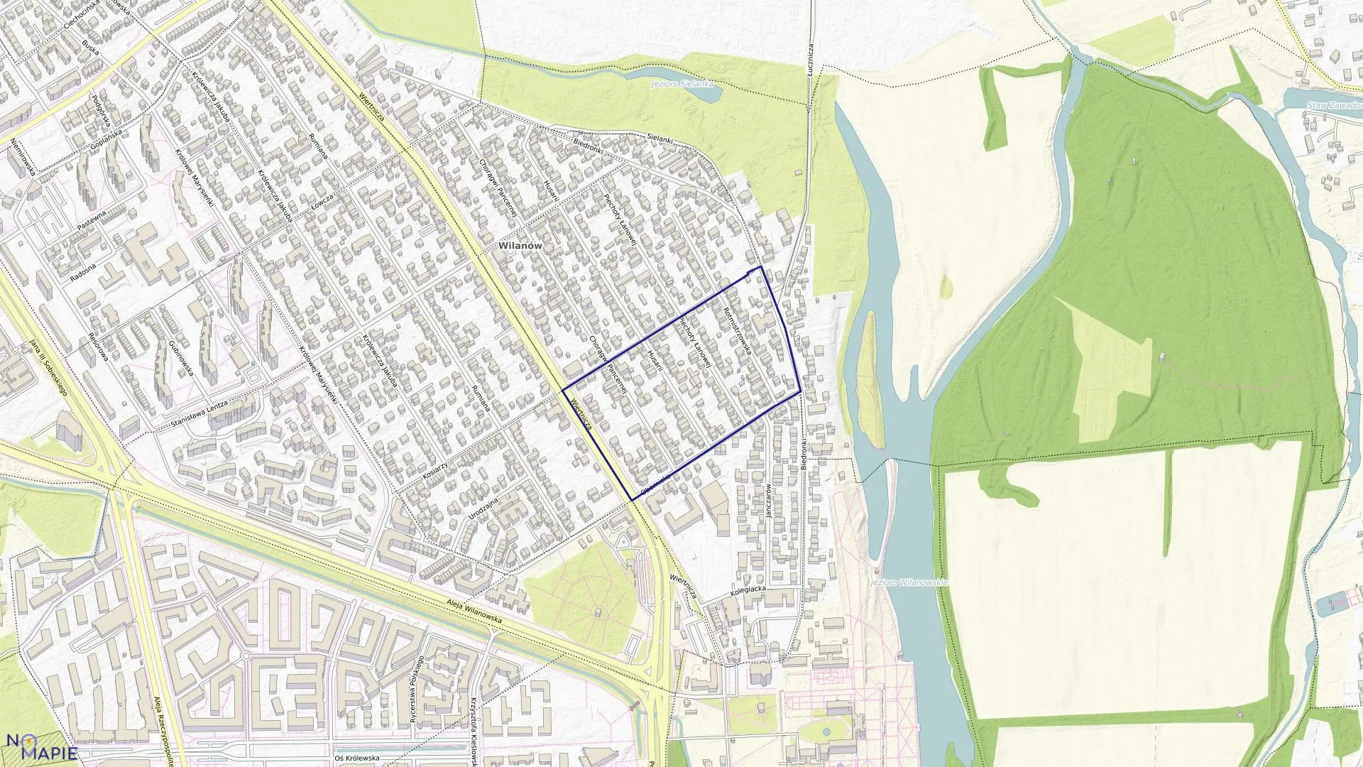 Mapa obrębu 1-05-49 w mieście Warszawa