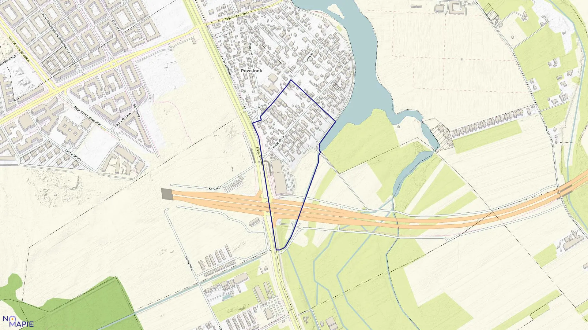 Mapa obrębu 1-05-56 w mieście Warszawa