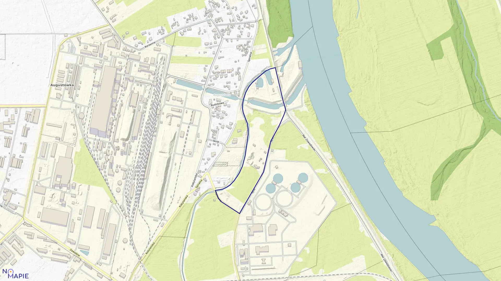 Mapa obrębu 1-06-04 w mieście Warszawa