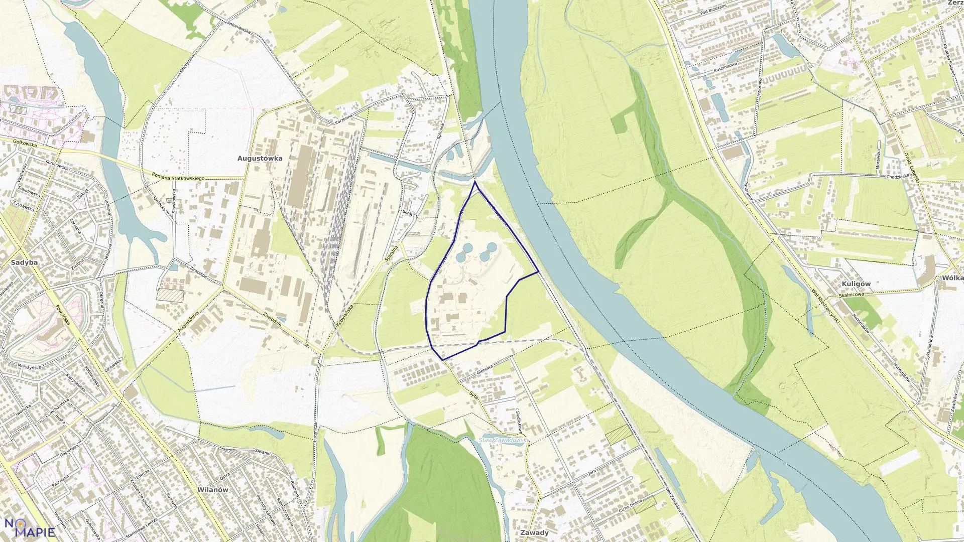 Mapa obrębu 1-06-08 w mieście Warszawa