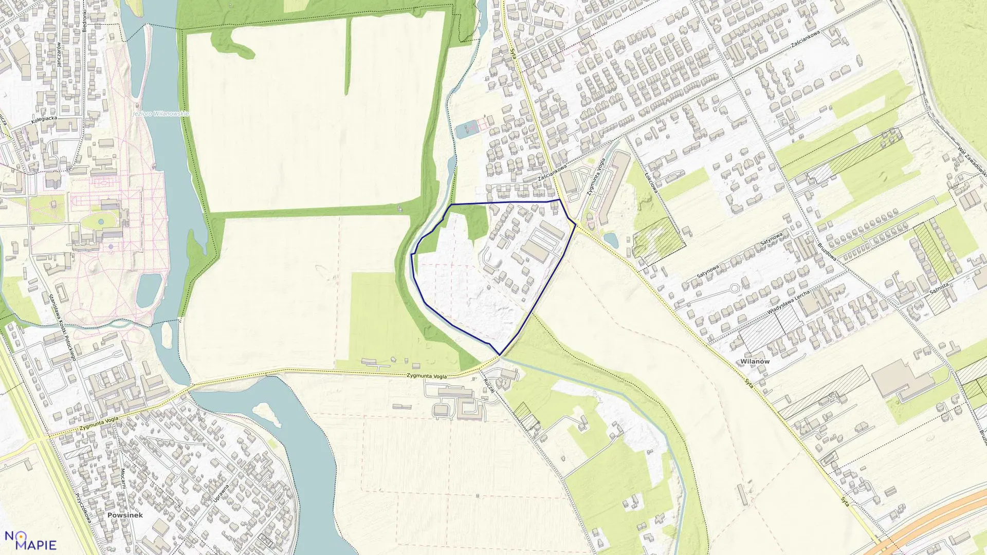 Mapa obrębu 1-06-21 w mieście Warszawa