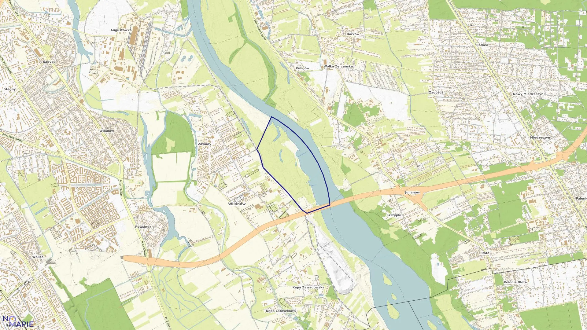 Mapa obrębu 1-06-26 w mieście Warszawa