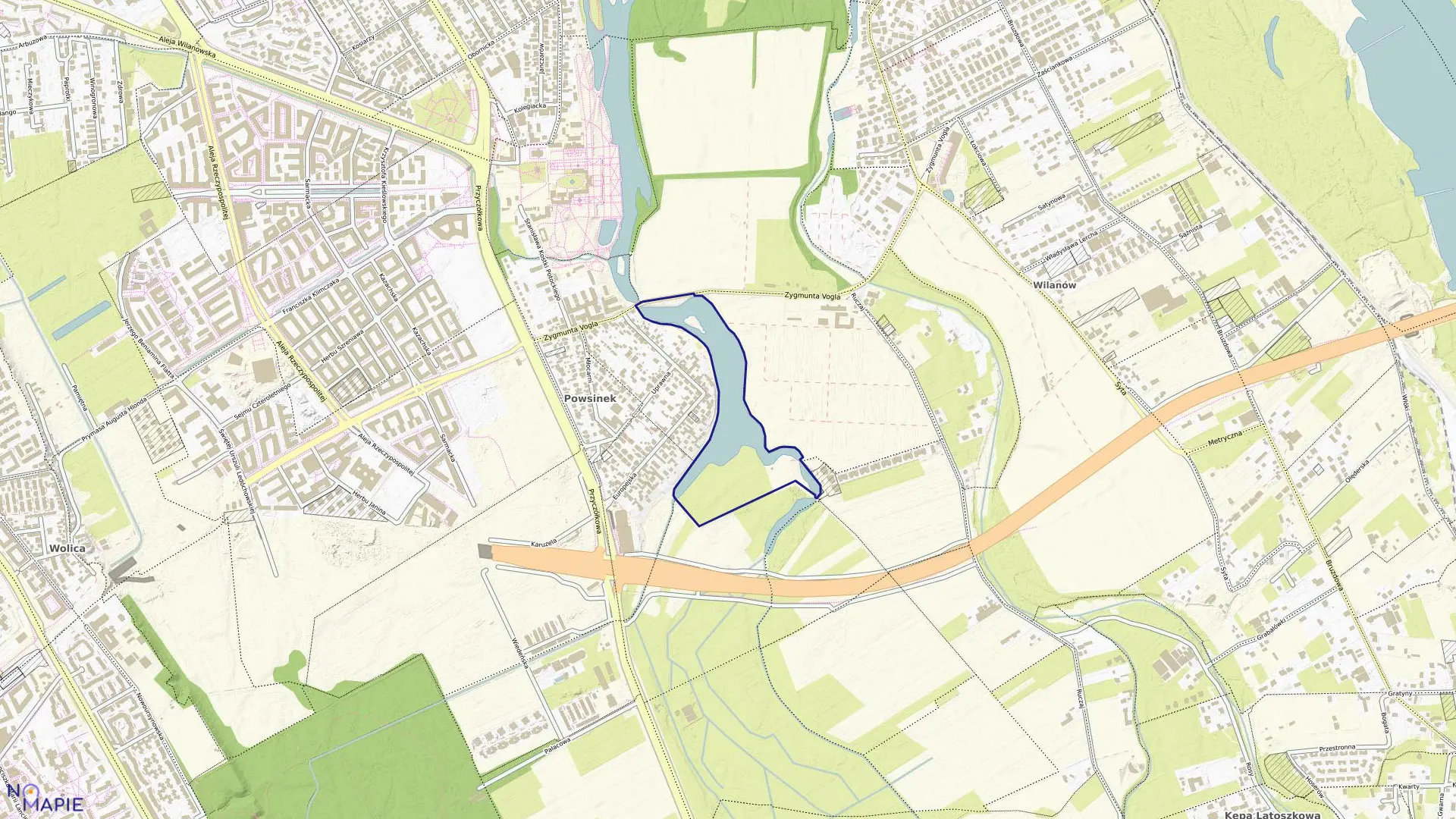 Mapa obrębu 1-06-27 w mieście Warszawa