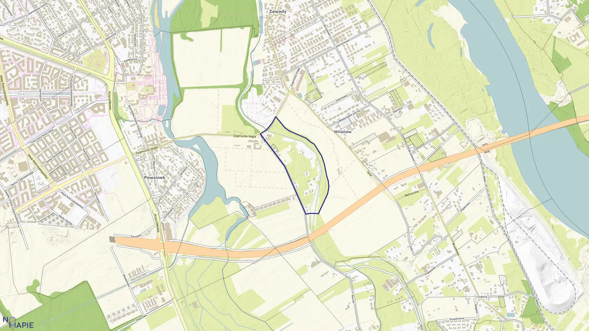 Mapa obrębu 1-06-29 w mieście Warszawa