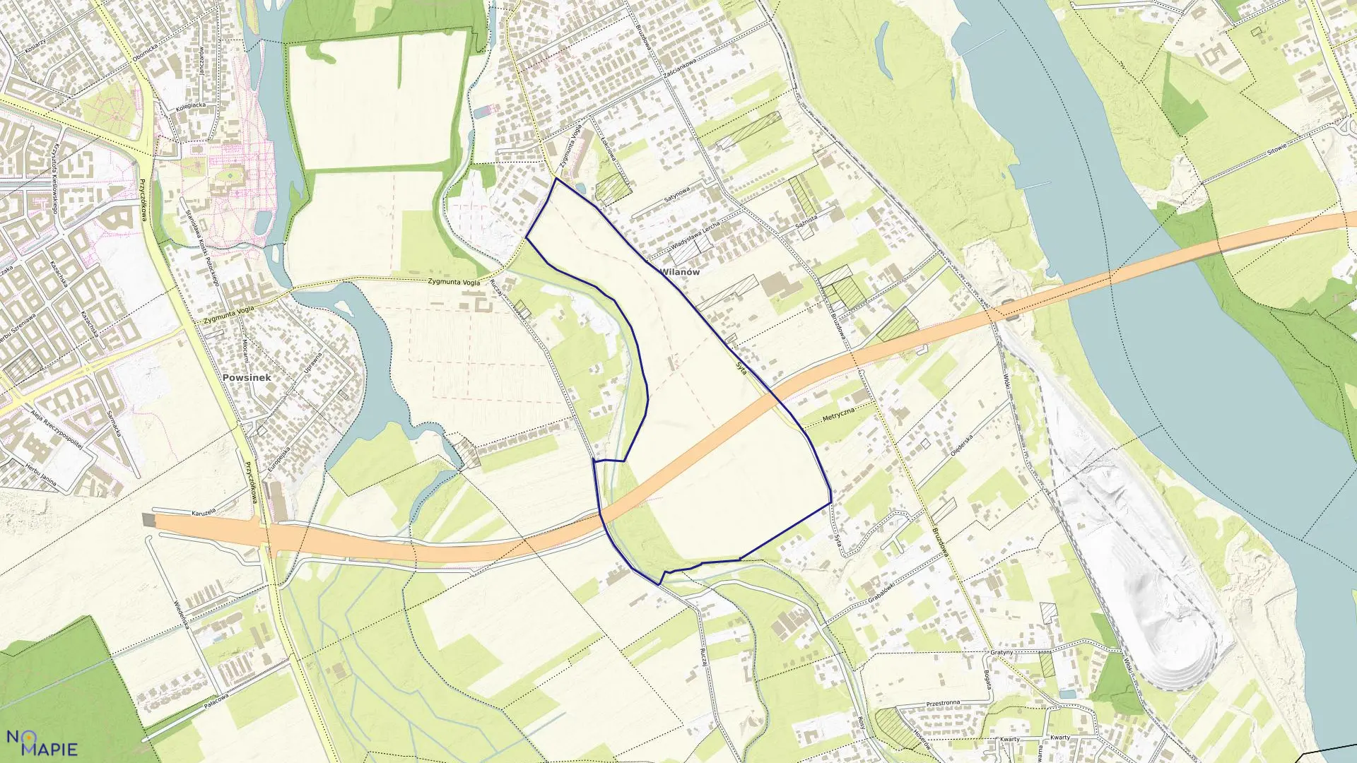 Mapa obrębu 1-06-30 w mieście Warszawa