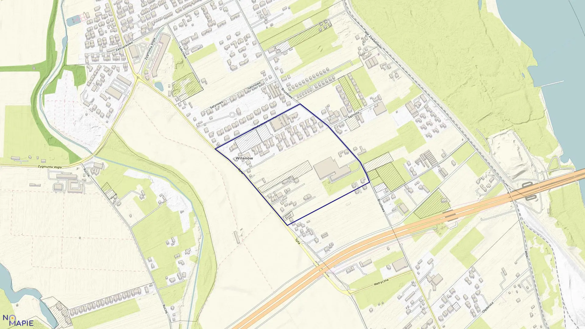 Mapa obrębu 1-06-31 w mieście Warszawa