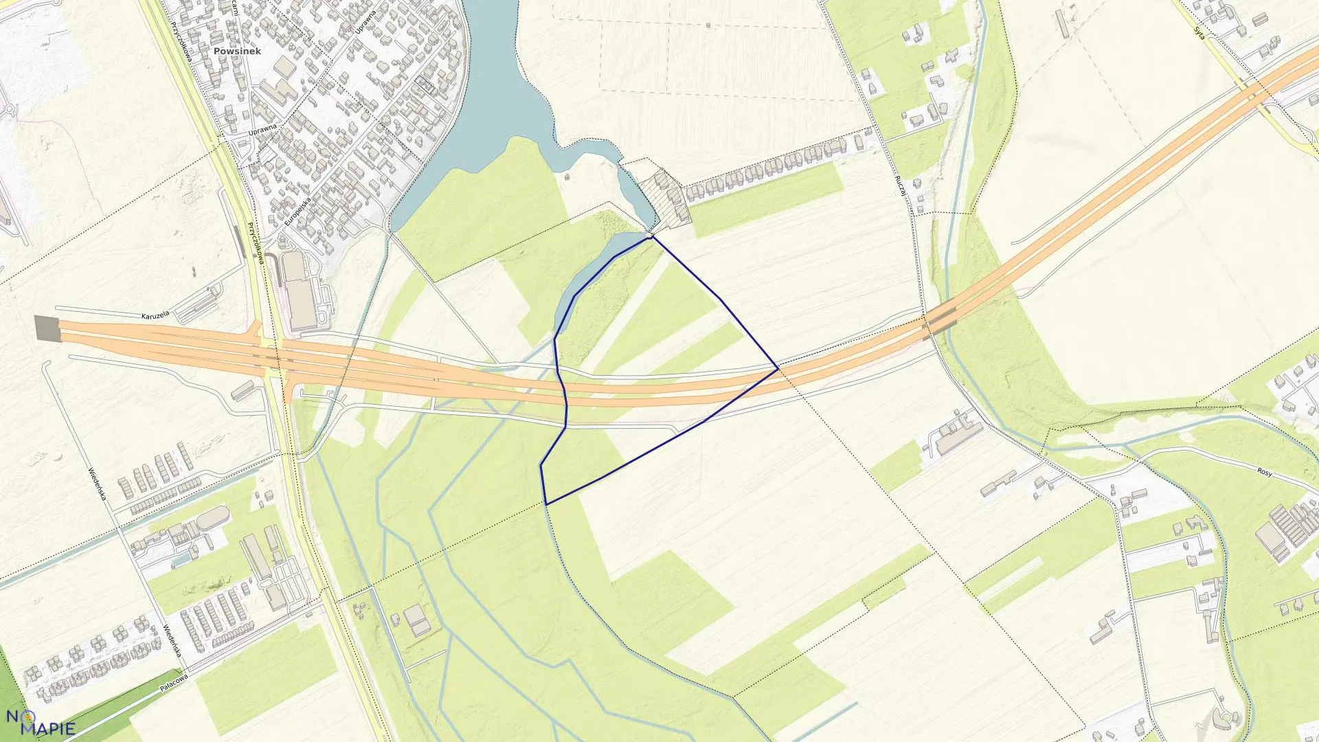 Mapa obrębu 1-06-37 w mieście Warszawa