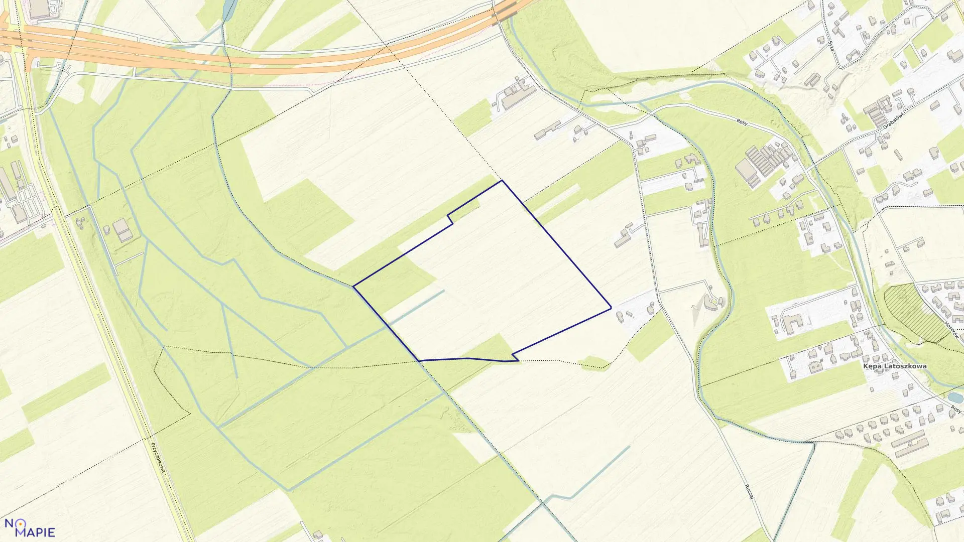 Mapa obrębu 1-06-43 w mieście Warszawa