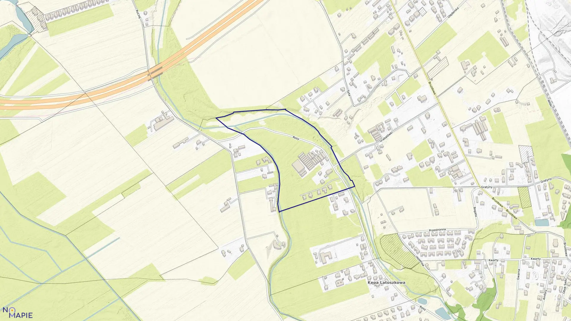 Mapa obrębu 1-06-47 w mieście Warszawa