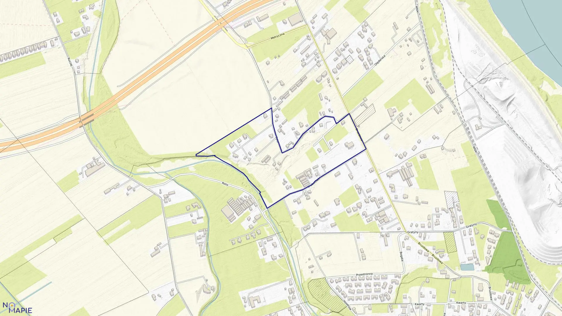 Mapa obrębu 1-06-48 w mieście Warszawa