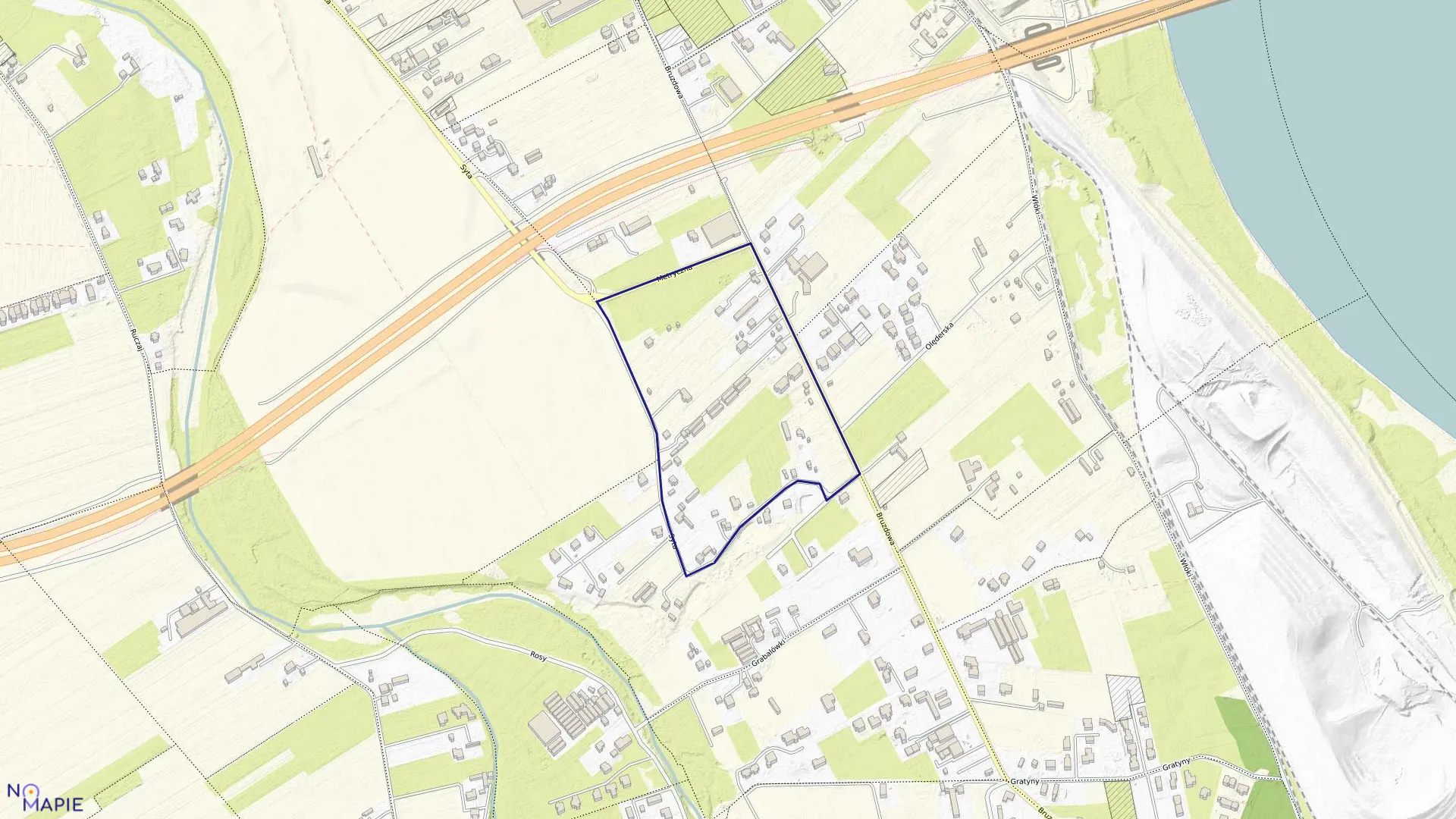 Mapa obrębu 1-06-49 w mieście Warszawa